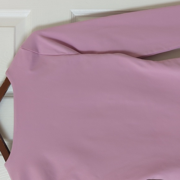 Abercrombie & Fitch Form Fitting Scoop Neck Long Sleeve Thong Bodysuit Purple S - Picture 11 of 12